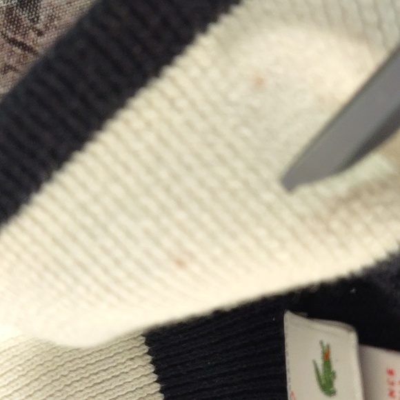 Lacoste L!VE Mens Black White Stripe Pullover Sweater 7 - Picture 7 of 16